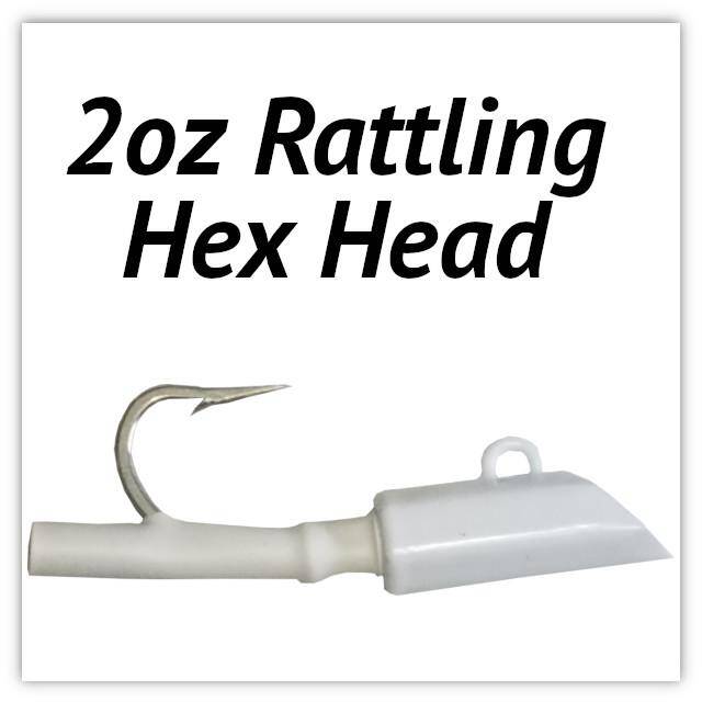 Custom 2oz Rattling Hex Head Jig Heavy Duty