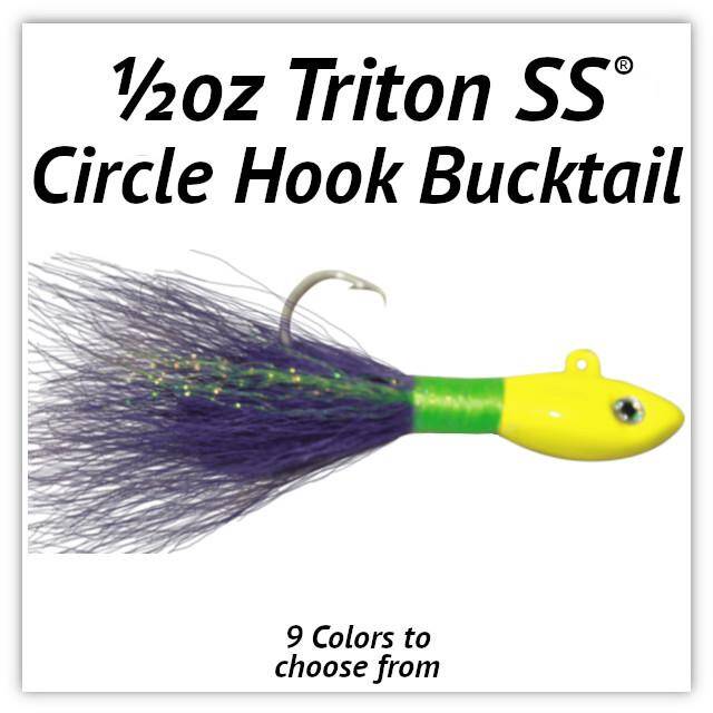 ⅜oz Triton SS® Circle Hook Bucktail Jig, Bucktail Jig Heads
